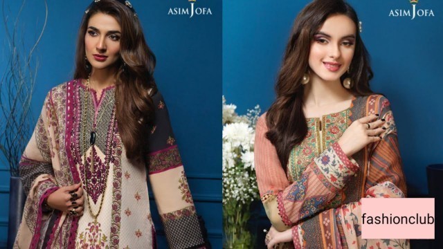 'Asim Jofa Asra Khaddar Karandi Cambric Collection 2021(@Fashion Club)'