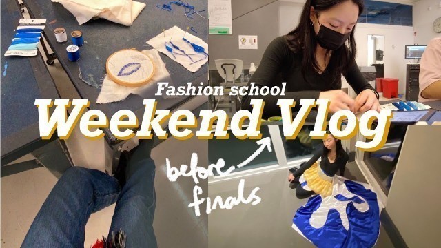 'The weekend before finals... | fashion student weekend vlog nyc'