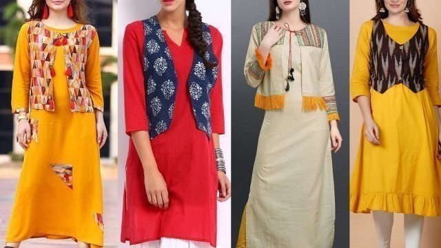 'Frock Kurti with jacket Design||kurti with jacket||Fashion Star'