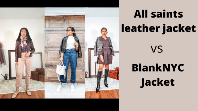 'AllSaints leather jacket VS BlankNYC jacket Review - Fashion over 40'