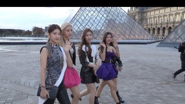 'Itzy band arrive at Louis Vuitton Fashion Show in Paris'