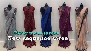 'New sequence saree with stitched blouse | Rohit fashion club'