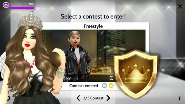 'افاكين لايف - مسابقة الفاشن(Free Style)Fashion Star Avakin Life (FreeStyle) gold badge'