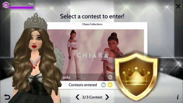 'افاكين لايف - مسابقة الفاشن(Chiaraمجموعات)Fashion Star Avakin Life (Chiara Collections) gold badge'