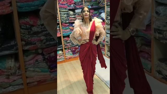 'New bally blouse designer ready made saree | Rohit fashion club'