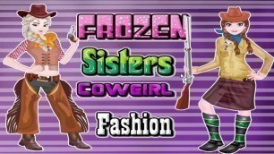 'Frozen Sisters Cowgirl Fashion Elsa And Anna Video Game For Kids'