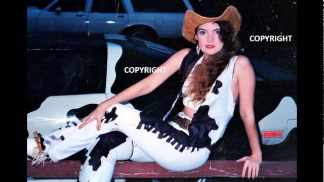 'Western Cowgirl Costume 2 theatre cowboy boots hat fashion Halloween model modeling on location'