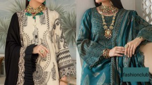 'Nureh Exclusive Luxury Embroidered Winter Leather Peach Collection 2021(@Fashion Club)'