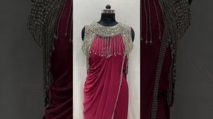 'New designer one minute saree with heavy shrug | Rohit fashion club'