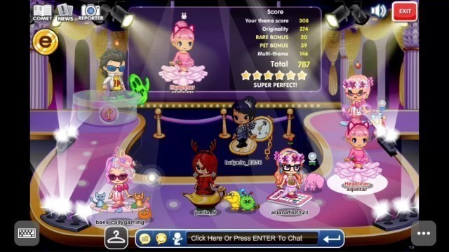 'Fashion show gameplay on fantage'