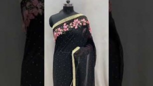 'New designer saree with multi flowers | Rohit fashion club'