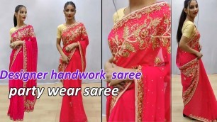 'New designer Stone work saree karwa chauth special | Rohit fashion club'