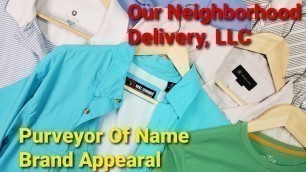 'Our Neighborhood Delivery Ebay Commercial Name Brand Apparel'