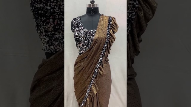 'New designer ruffle saree for bridal wear | Rohit Fashion Club'