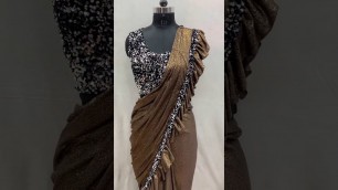 'New designer ruffle saree for bridal wear | Rohit Fashion Club'