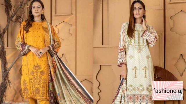 'Raaya Embroidered Linen With Shawl Collection 2021(@Fashion Club)'